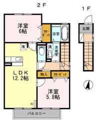 ザ・パーシモンＡの物件間取画像